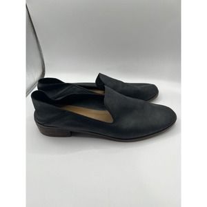 Lucky Brand Womens Cahill Flats Loafers Slip On Black Leather Size 8.5M